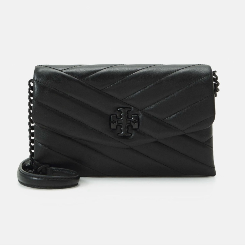 Tory Burch Black Kira Chevron Wallet